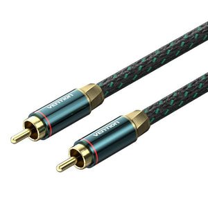 Vention Cotton Braided Rca M-m Cabl Coaxial Audio Cable 3M Green Cop — image 1