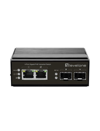 Switch Levelone IGP-0431 4 Ports Gigabit PoE Carril Din, -40 ° C a 75 ° C — image 1