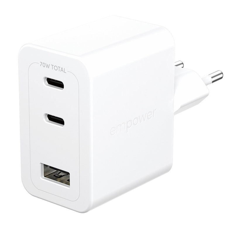Panzerglass Empower™ By ® Turbo 70W Multiple Charger Incl. 2 X USB-C + USB-A Eu Plug Silver White Smartphone W