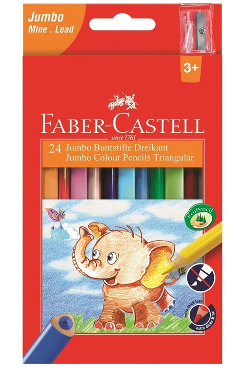 Faber-castell Pencil Colour Triangular Jumbo 5.4MM 24ER Cartón — image 1