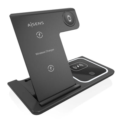 Aisens Charger Wireless USB-C 3 1 15W Mobile Phone Apple Watch, Ariculares With Case Charging Black — image 1