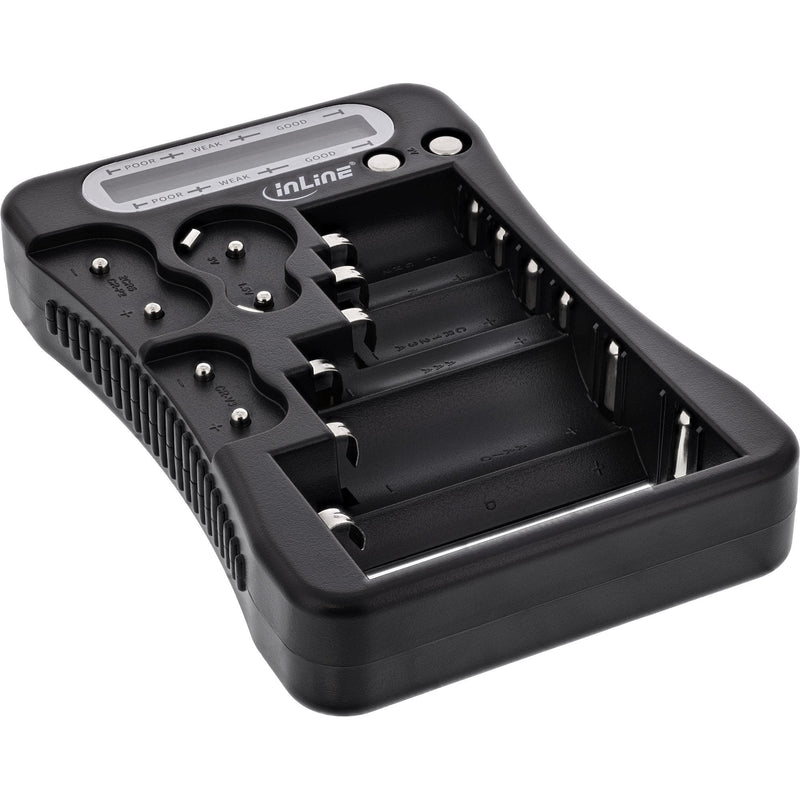Inline Comprobador Battery With Screen Lcd, Batteries Redondas And Button