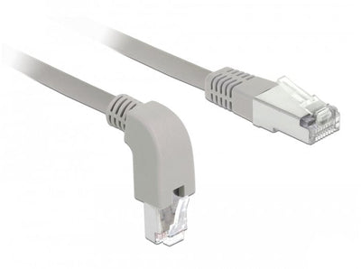 Delock Network Cable RJ45 CAT.6A S FTP Abajo Angulado Recto 1M — image 1