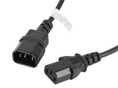 Lanberg Cable Alargador Power CPU IEC320 C13 H/IEC320 C14 M 1.8M — image 1
