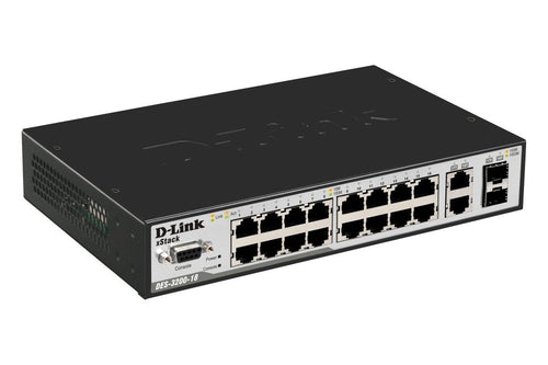 D-link DES-3200-18 Tape Measure Ethernet Xstack 16-PORT 10/100Mbps Layer 2 Managed Switch + 2-PORT Combo 1000B — image 1