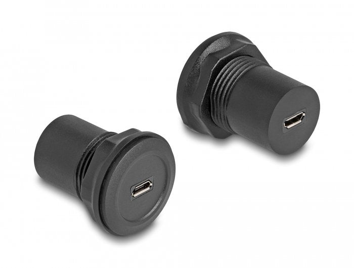 Delock 66743 Connector USB 2.0 Type Micro-b a USB 2.0 Type Micro-b Integrado Black