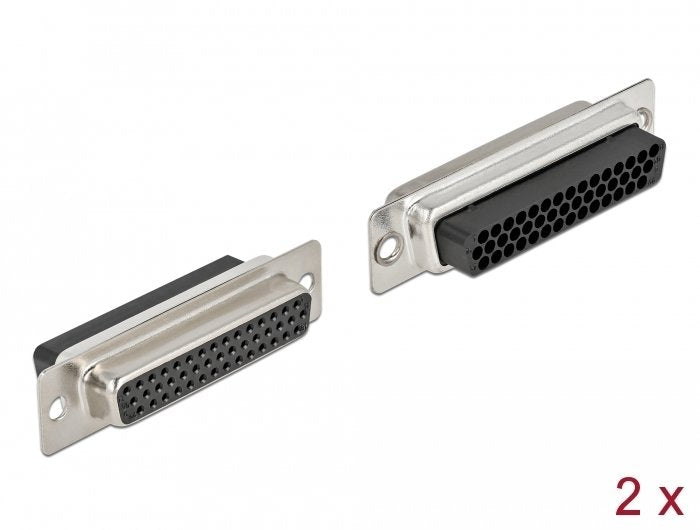 Delock D-sub HD Plug Crimpado 44 Clavijas, Metal 2 Pieces