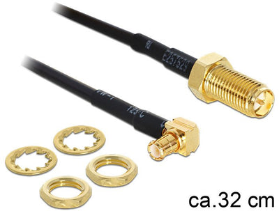 Delock 88472 Antenna Cable Rp-sma Mampara Female a Mcx Male 90° 320MM — image 1