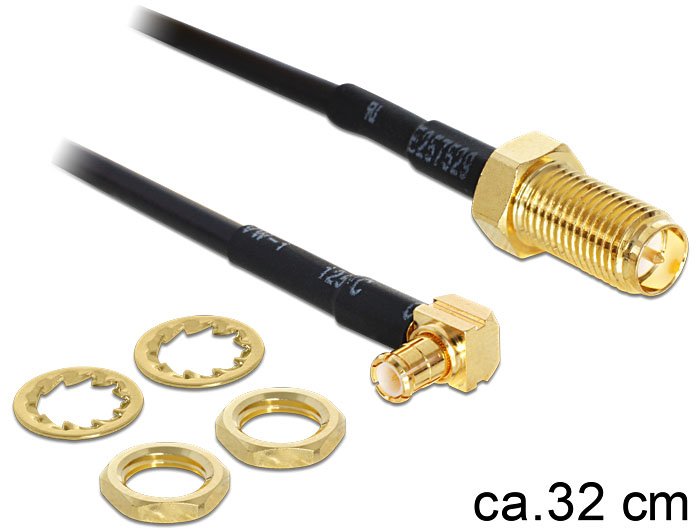 Delock 88472 Antenna Cable Rp-sma Mampara Female a Mcx Male 90° 320MM