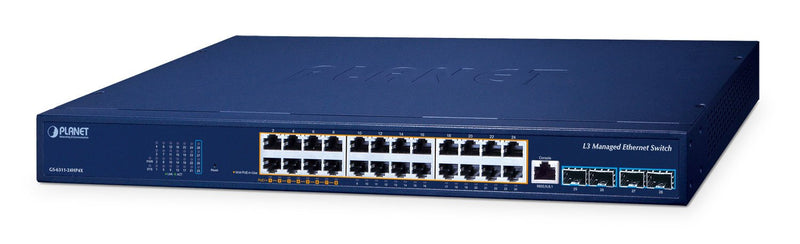 Planet Switch GS-6311-24HP4X Gestionado L3 Gigabit Ethernet [10/100/1000] Energía Sobre Ethernet [PoE]