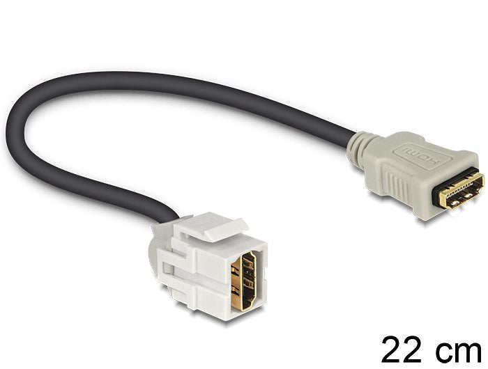 Delock Keystone Módulo HDMI Connector Female 250° HDMI Connector Female With Cable White