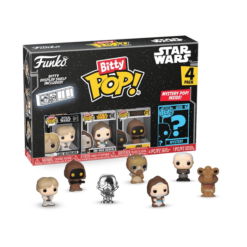 Blíster 4 Figuras Bitty Pop Star Wars Luke