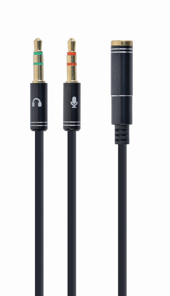 Gembird Cable Audio 3.5MM 4-PIN a 2 X 3.5MM Stereo Black
