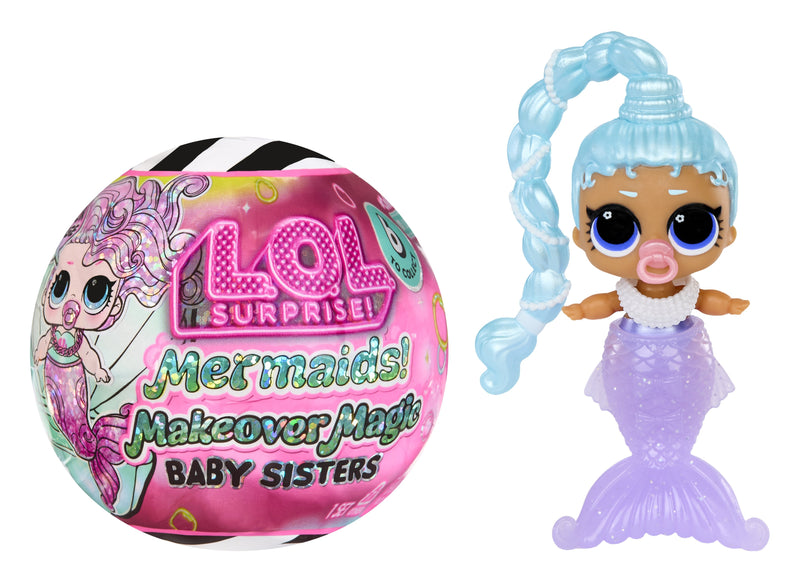 Mga Entretenimiento L. Or.l. ¡sirenas Sorpresa! Makeover Magic Baby Sisters, Figure Toy Artículos Surtidos, Fi