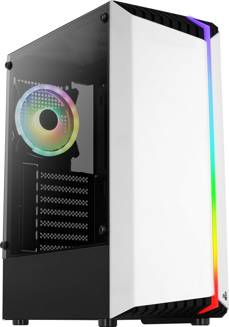 Aerocool PC Case Tower ATX Bionic V2 RGB White