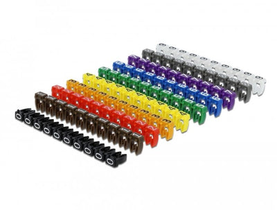 Delock 18304 Clips Marcadores Cable 0-9 Colours 100 Pieces Clip Cable — image 1
