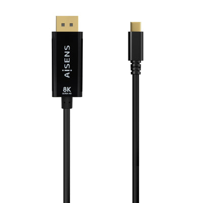 Aisens USB Cable -c a DisplayPort 8K@60HZ - USB-C/M-dp/M - 0.80M - Black — image 1