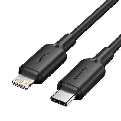 Vention USB Cable 2.0 Type-c Lightning Lakbh USB Type-c Male Lightning Male Up To 27W 480Mbps 2M Black