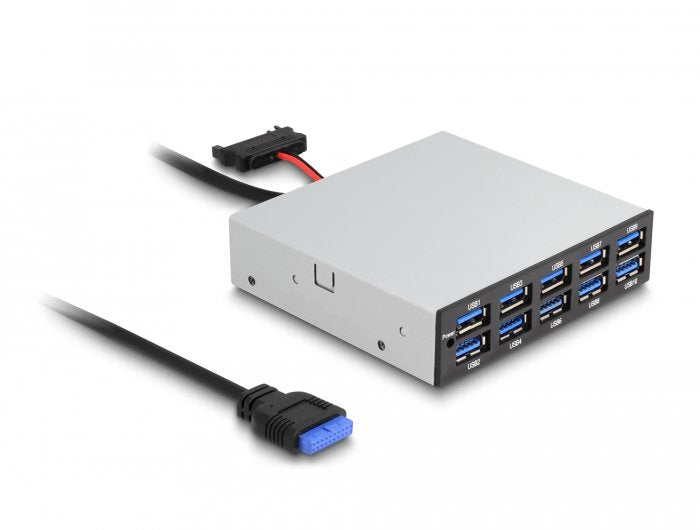 Delock 64208 Panel Front 3.5 USB 5Gbps 10 X USB Tipo-a