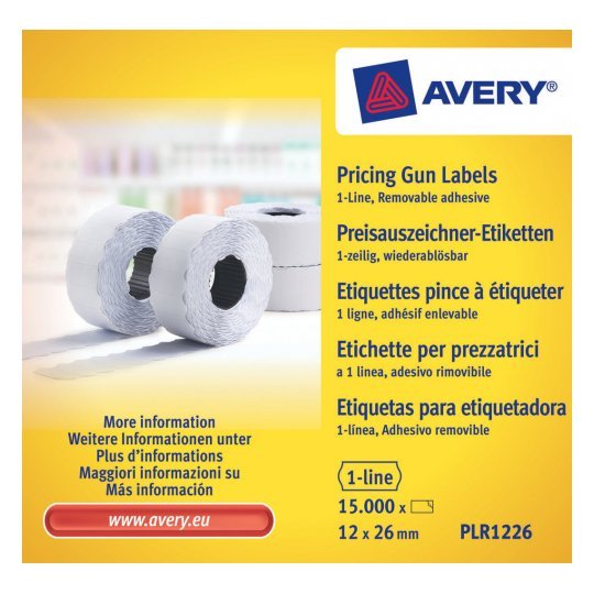 Avery PLR1226 Label Self-adhesive Label Precio White 15000 Pieces