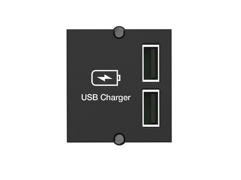 Bachmann USB a 15W Doppelcharger, 2X Type a 5V 2,4A GST18, Black 0,2M