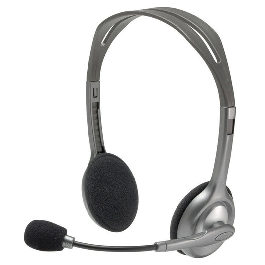 Logitech Headphones With Microphone Logitech Lgt-H110 Black Grey