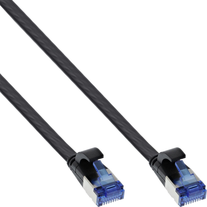Inline Network Cable Flat , U/FTP, CAT.6A, Tpe Libre Halógenos, Black 3M