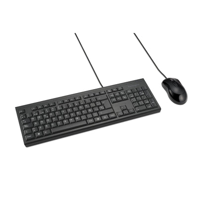 Kensington Keyboard Mouse Spanish KM100 Eq Included Office USB QWERTY Spanish Black — image 1