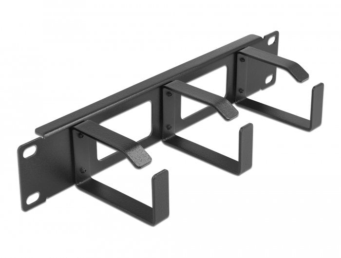 Delock Panel Gestión Cables 10 With Abertura And 3 Ganchos 1U Black