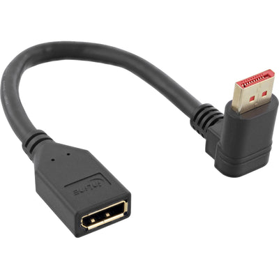 Inline Adapter DisplayPort 1.4M/H, 8K4K, Ángulo Hacia Arriba, Black/Gold 0,15M — image 1
