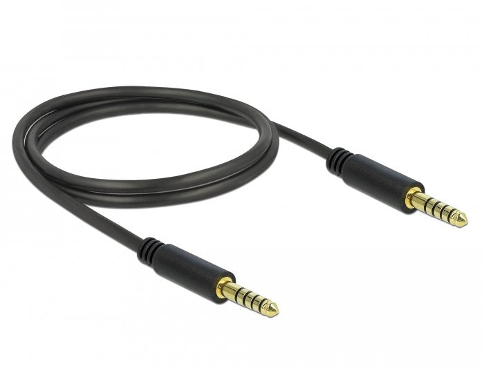 Delock 85791 Cable Connector Stereo 4,4MM 5 Pines, Male a Male 1M Black
