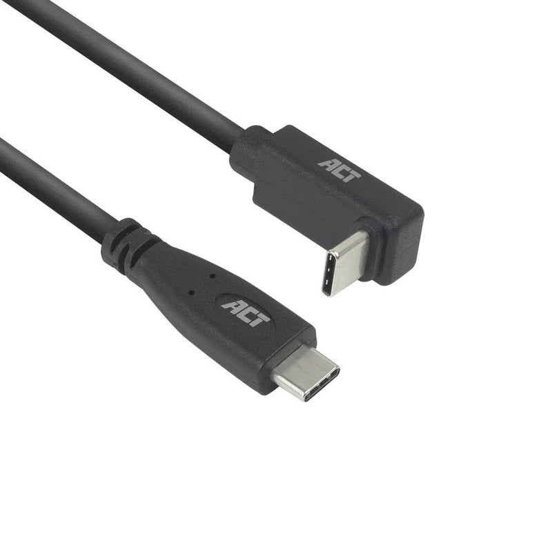 USB 3.0 10Gbps 60W USB Type-c® (straight) To USB Type-c® (up Down Angled) Cable 1 Meter