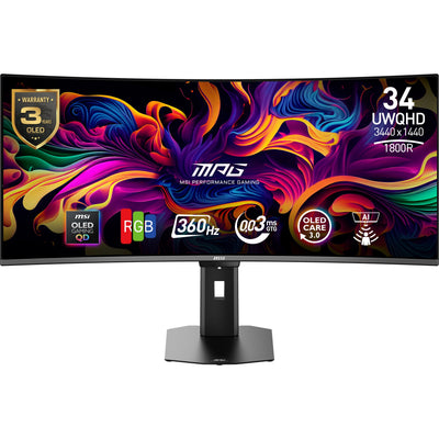 Msi Mpg 341CQRDE Qd-oled X36 Gaming Monitor - 360HZ, 0,03MS Gtg — image 1
