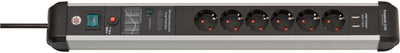 Power Strip Premium-protect-line 60.000A With Protection Contra Sobretensiones And USB 6VÍAS 3M H05VV-F 3G1,5 — image 1