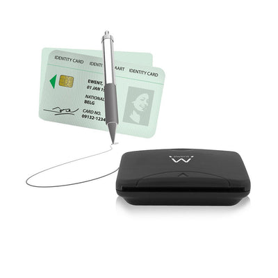 Ewent Card Reader External EW1052 Dnie/Sanitaria USB 2.0 Black — image 1