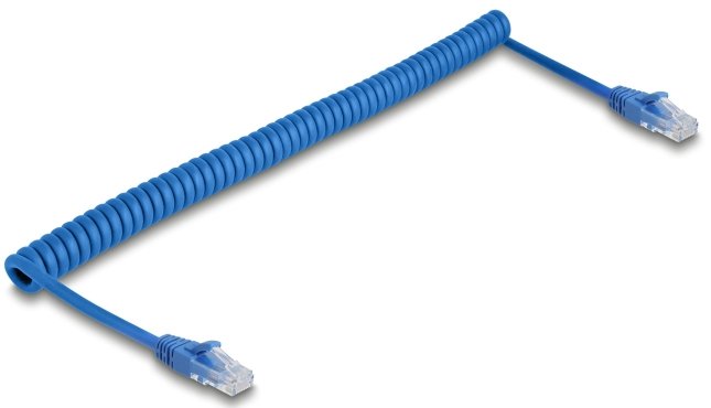 Delock Cable RJ45 Spiral Mecker Zu Mecker CAT.6 UTP 0,6-1,2