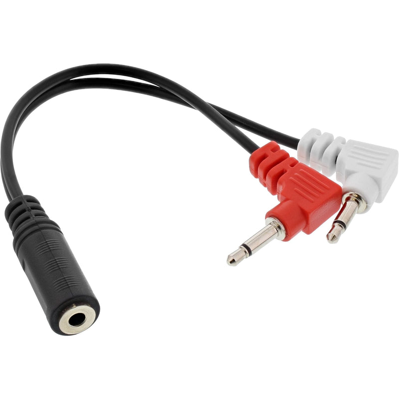 Inline Adapter Headphones Audio Plane, 2X 3,5MM M a 3,5MM F 3 Pines, 0,15M