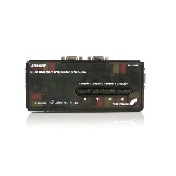 StarTech Set Conmutador Switch KVM 4 Ports Vid