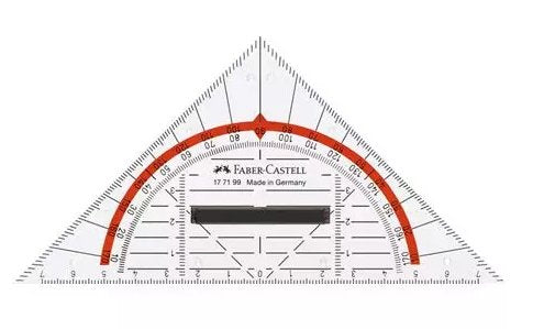 Faber-castell Geometrie-dreieck Small With Handle 14CM — image 1