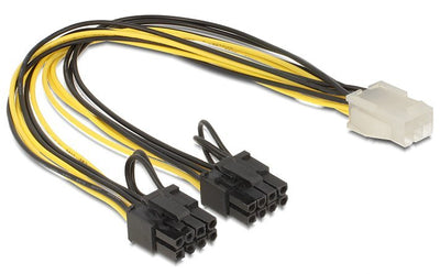 Delock Cable Power Pci- And 6PIN a X2 Pci- And 6 + 2PIN H/M 0,30M 83433 — image 1