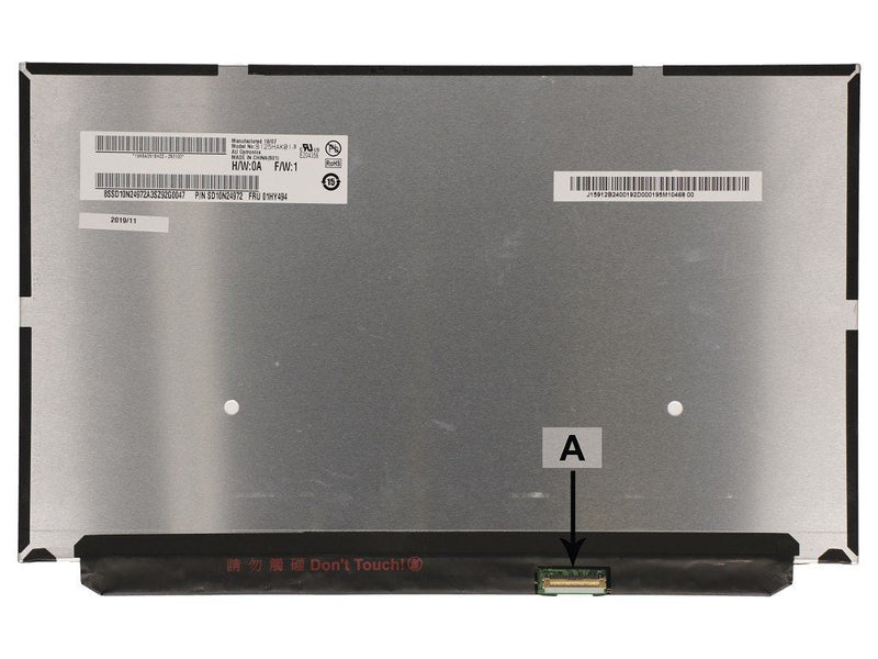 2-POWER Screen 12.5 1920X1080 FHD Ag Emb Touch SCR0691B