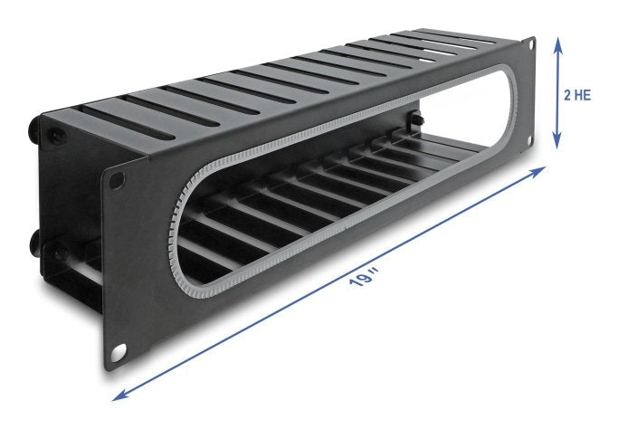 Delock 19? 2 He Organiser Cables Rangierpanel With Opening And Protector Bordes Black