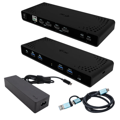 I-tec Universal Dual 4K Display Docking Station 2XDP 2x HDMI LAN Audio Power Delivery 85W + I-tec USB-C Charge — image 1