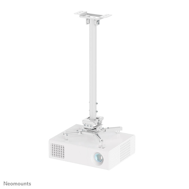 Neomounts Deckenhalter Projektor 35KG Voll Bew. Höv White 74.5-114.5CM