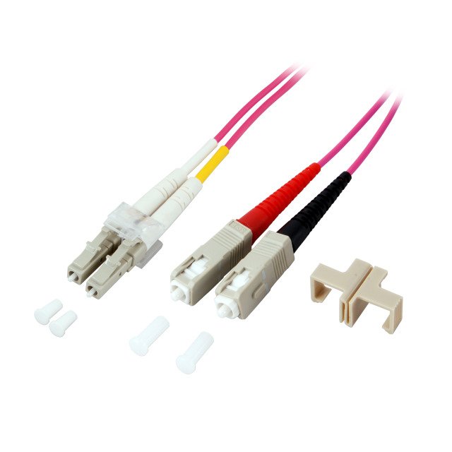 Duplex Network Cable Lc-sc 50 125 OM4 Lszh 2MM 10M Violet