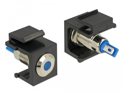 Delock 86461 LED Keystone Blue 6V Flat Black — image 1