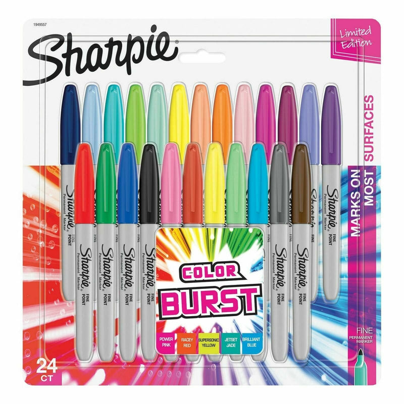 Sharpie Set Of Markers Permanentes Fine Colour Burst - 24 Colours