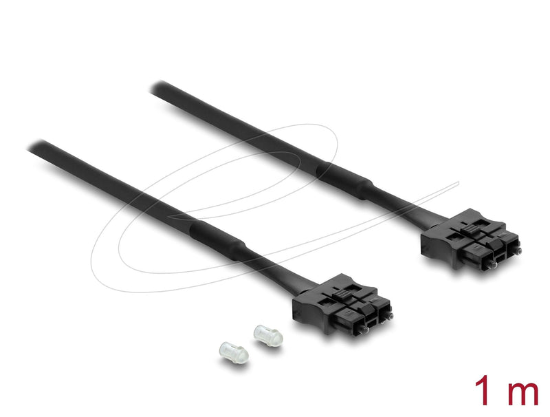 Delock Lwl Pof Plastic Servo Cable Connection Connector Male a Male Diámetro 6,0MM 1M Black