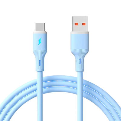 Akyga USB Cable AK-USB-63 USB a M USB Type-c M Ver. 2.0 18W 1M Blue Silicone — image 1