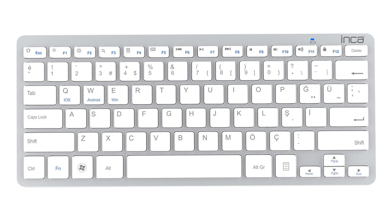Keyboard German Inca IBK-569BT Bluetooth Metallic Silver